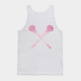 Lacrosse Stick Pink Tank Top